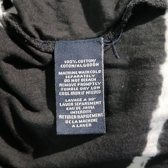 American Living XL black and white striped shorts romper 100% cotton drawstring - Picture 13 of 13